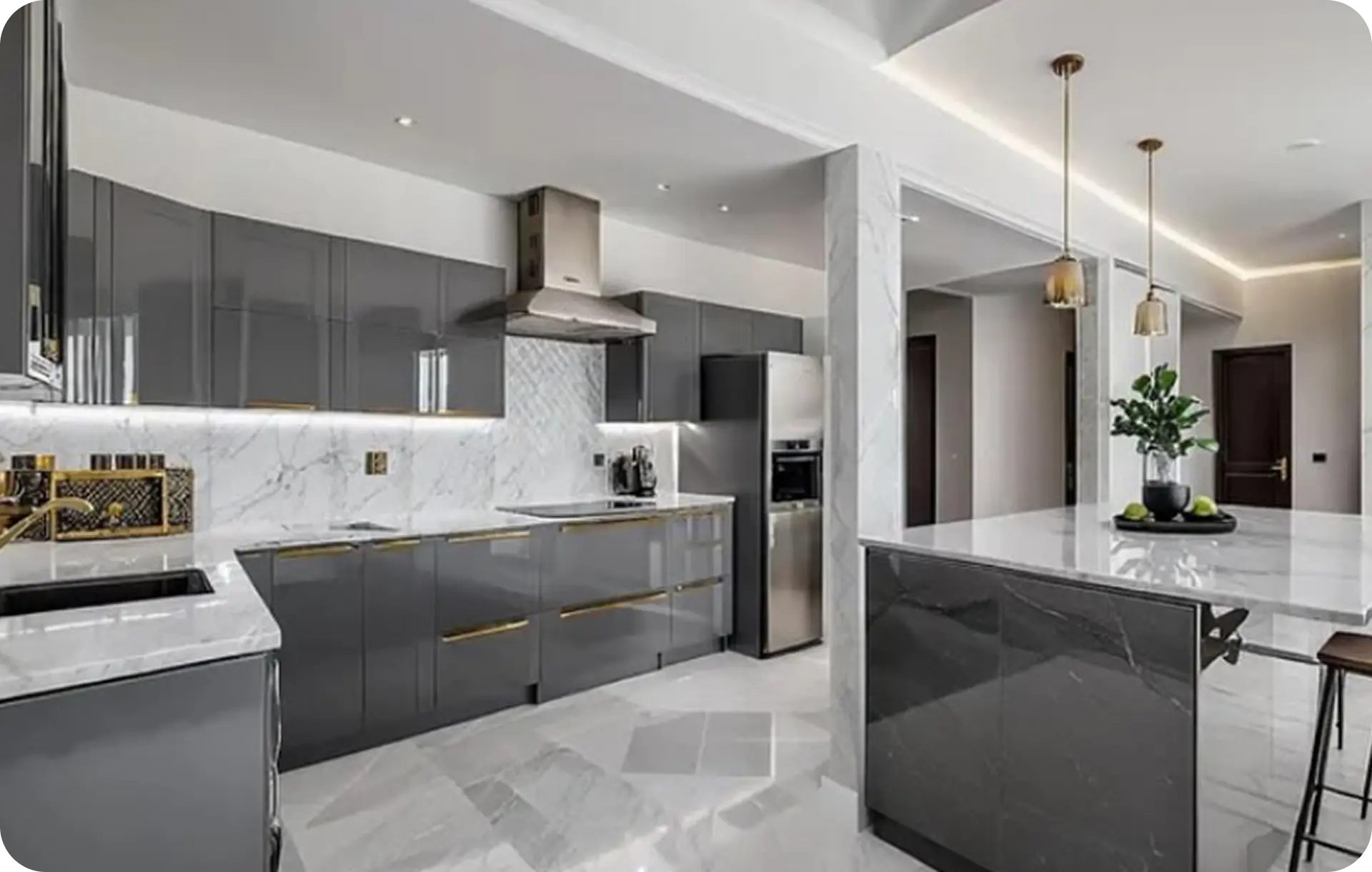 Technician marking inspection spot on floor