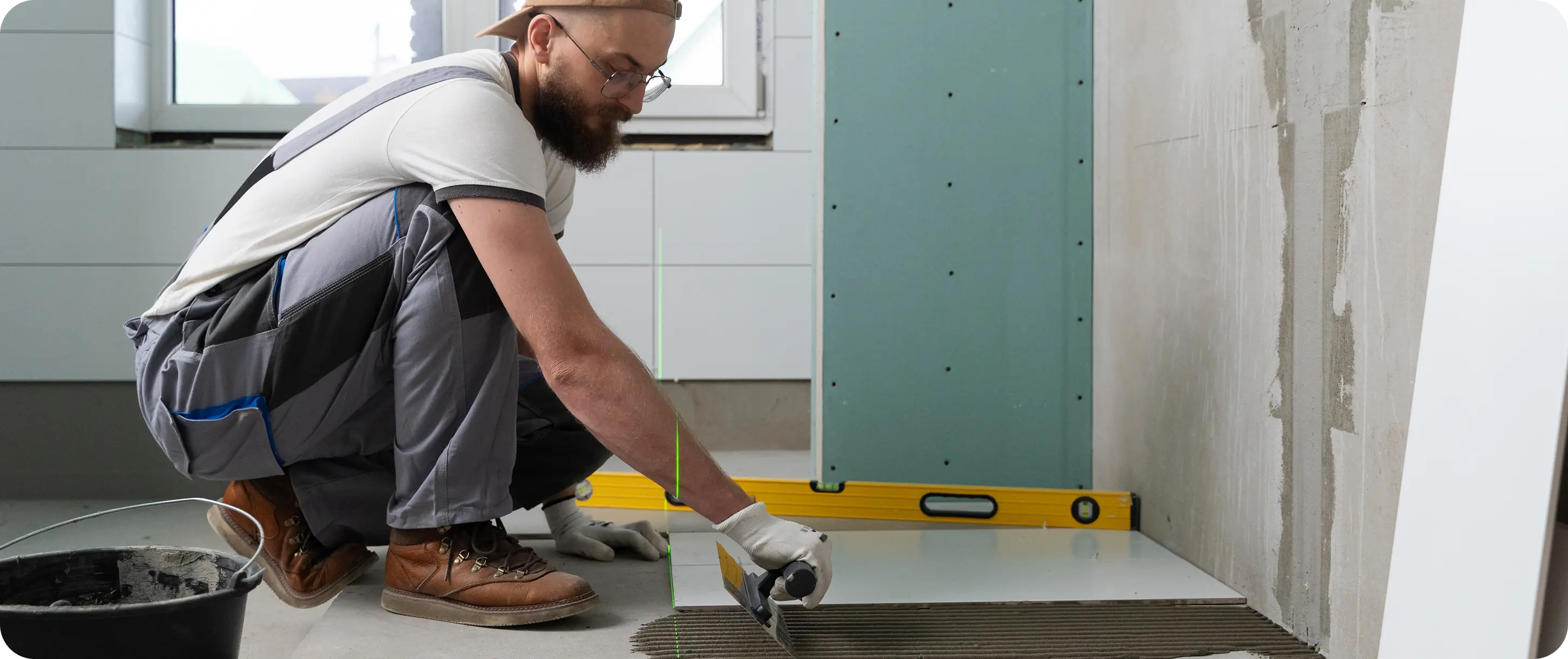 Yellow drying hoses setup