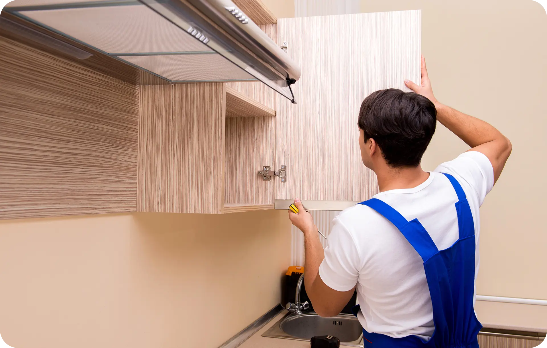 Technician preparing pipe relining
